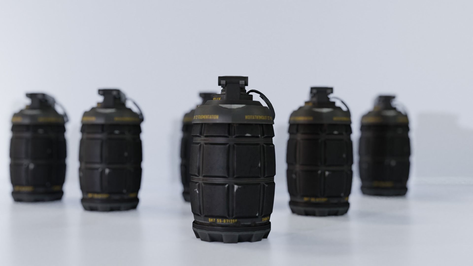 Grenades pack - 3  -3D LOWPOLY Models Low-poly 3D model_4