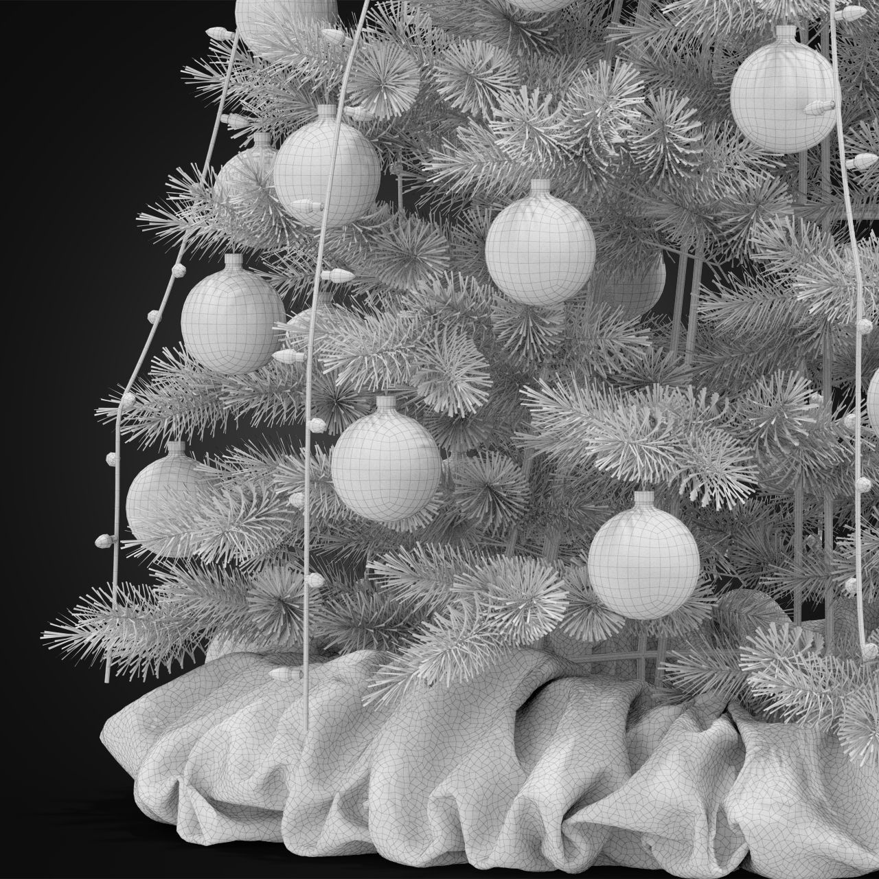 Christmas Tree 02 3D model_4