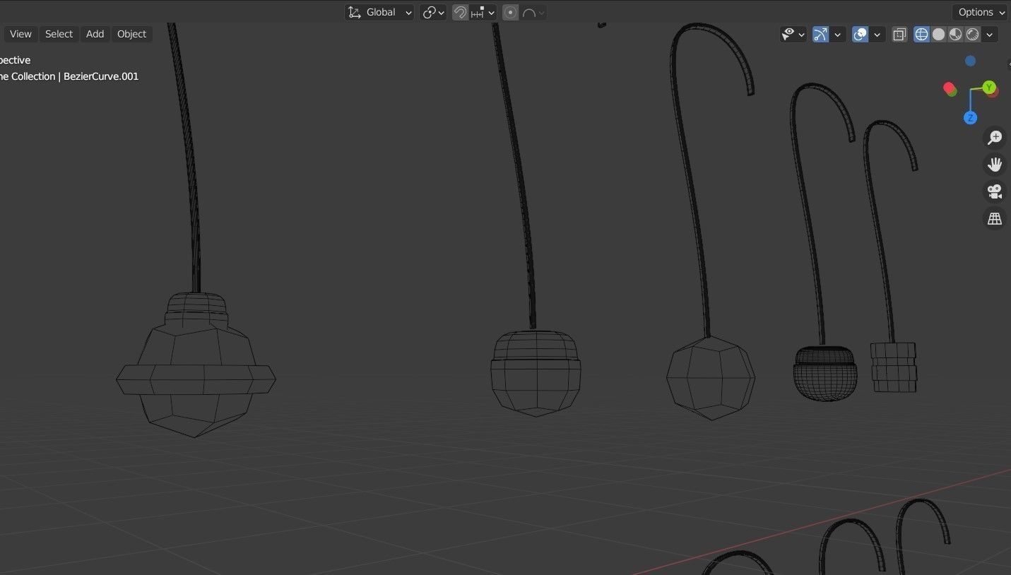 CovidBalls - Christmas Ball with hook set Low-poly 3D model_13