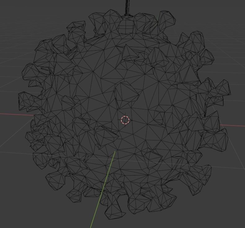 CovidBalls - Christmas Ball with hook set Low-poly 3D model_14