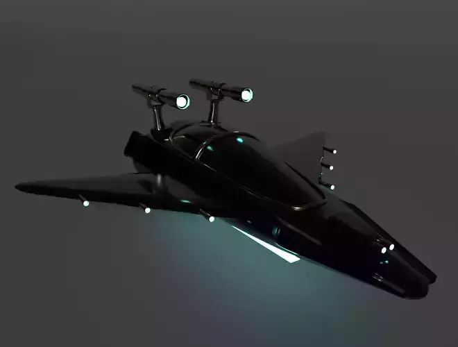 SPACESHIP futuristic fighter jet