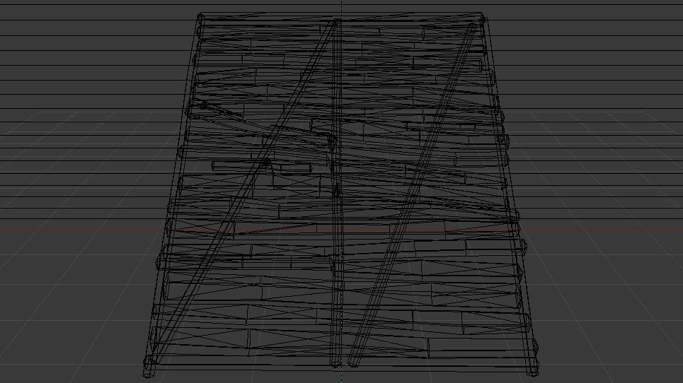 Wooden Stairs Low-poly 3D model_18