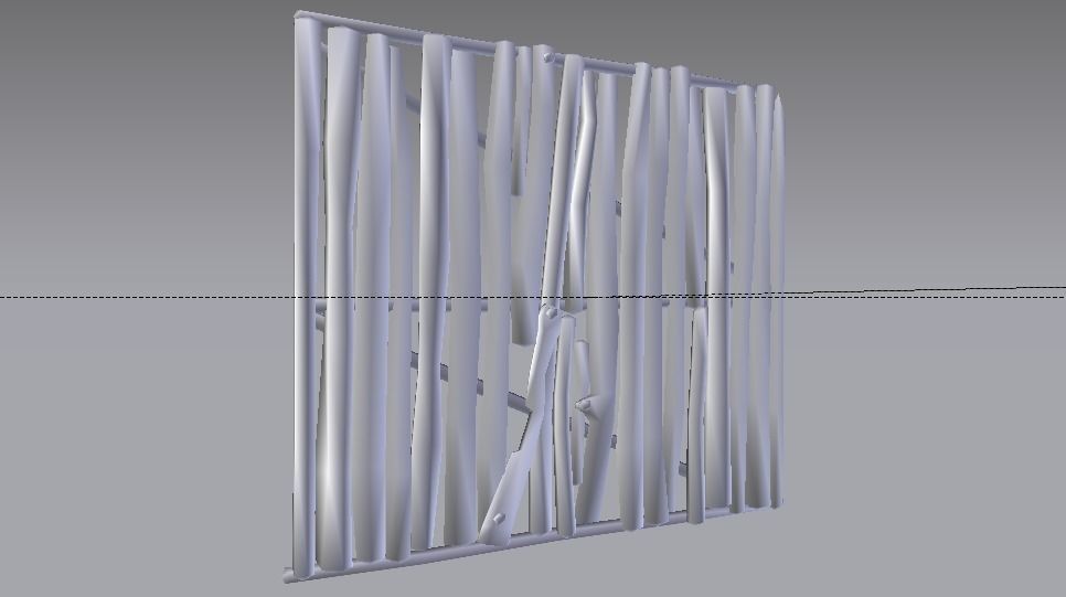 Wooden Stairs Low-poly 3D model_13