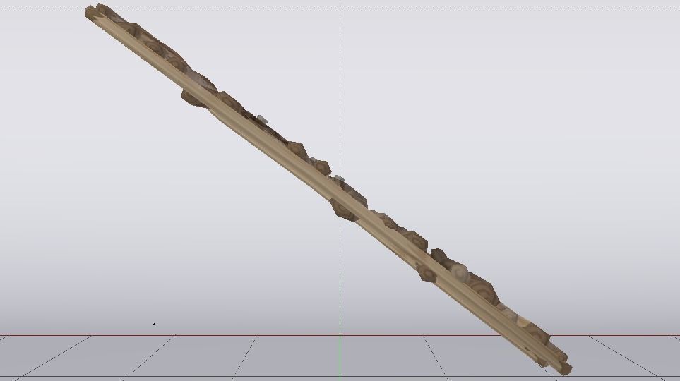 Wooden Stairs Low-poly 3D model_4