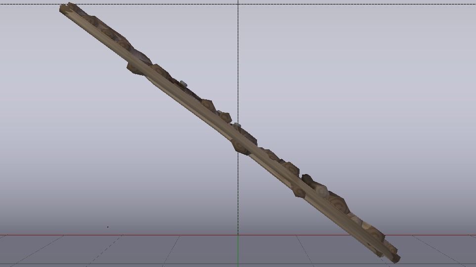 Wooden Stairs Low-poly 3D model_8