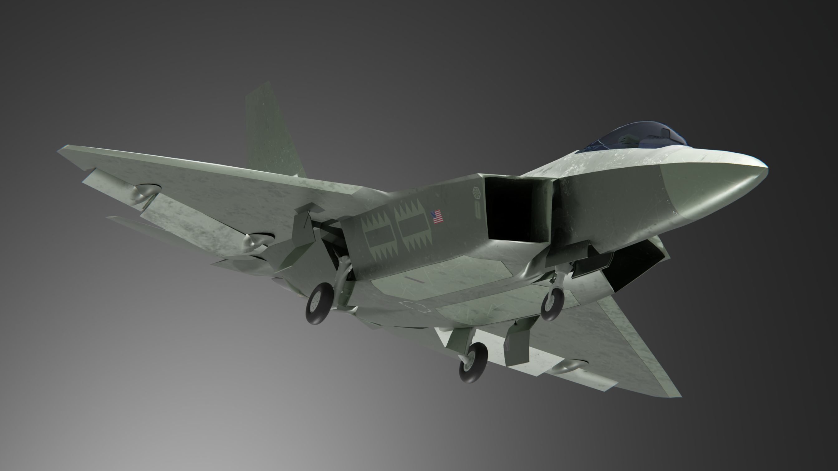 F-22 Raptor 3D model_2