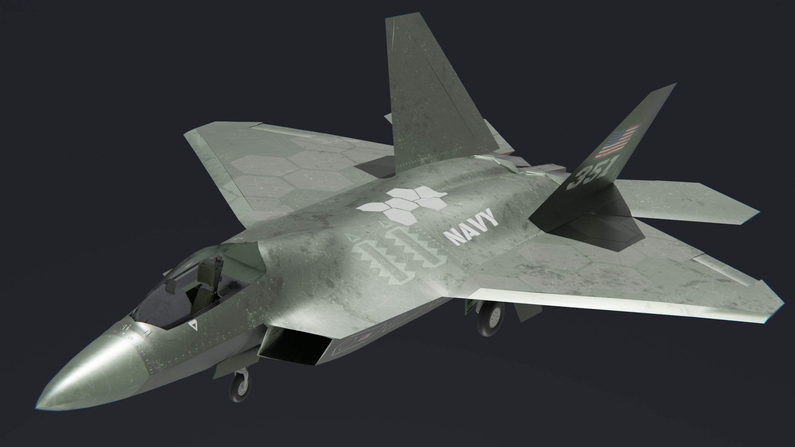 F-22 Raptor 3D model_3