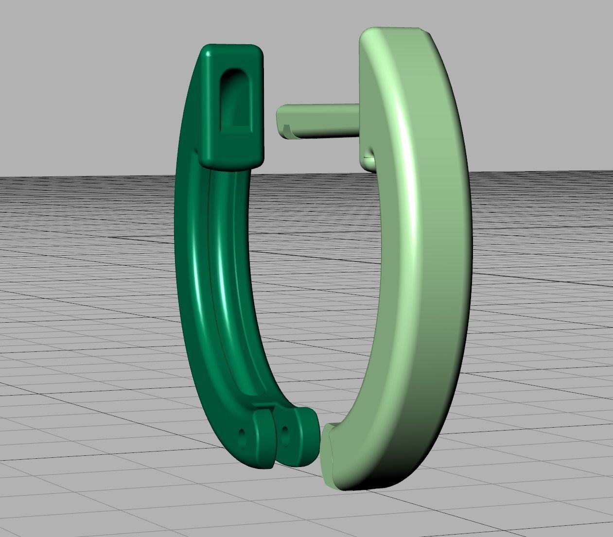  Delicate Hoop Earrings 11mm Oval Shape 3dmodel 3D print model_8