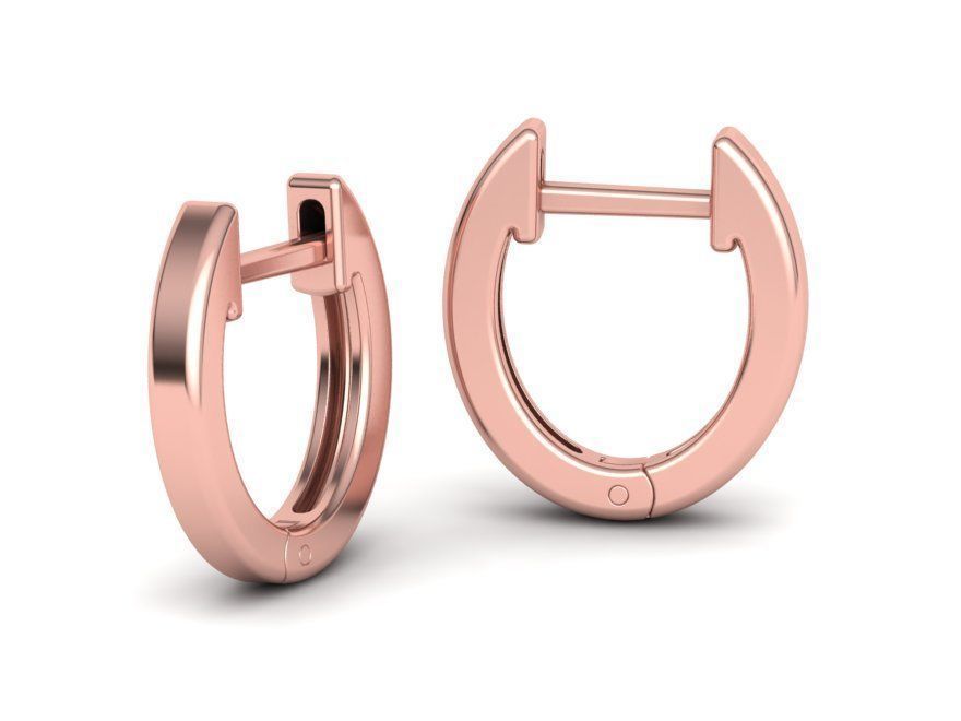  Delicate Hoop Earrings 11mm Oval Shape 3dmodel 3D print model_17