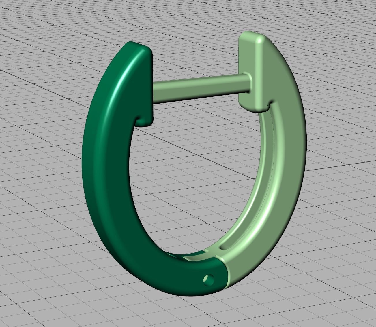  Delicate Hoop Earrings 11mm Oval Shape 3dmodel 3D print model_6