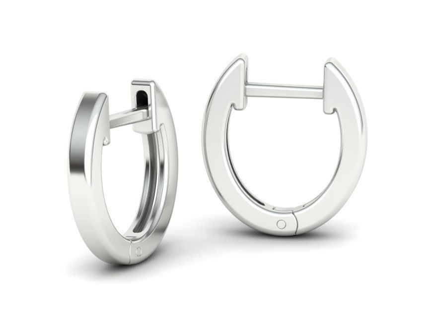  Delicate Hoop Earrings 11mm Oval Shape 3dmodel 3D print model_15