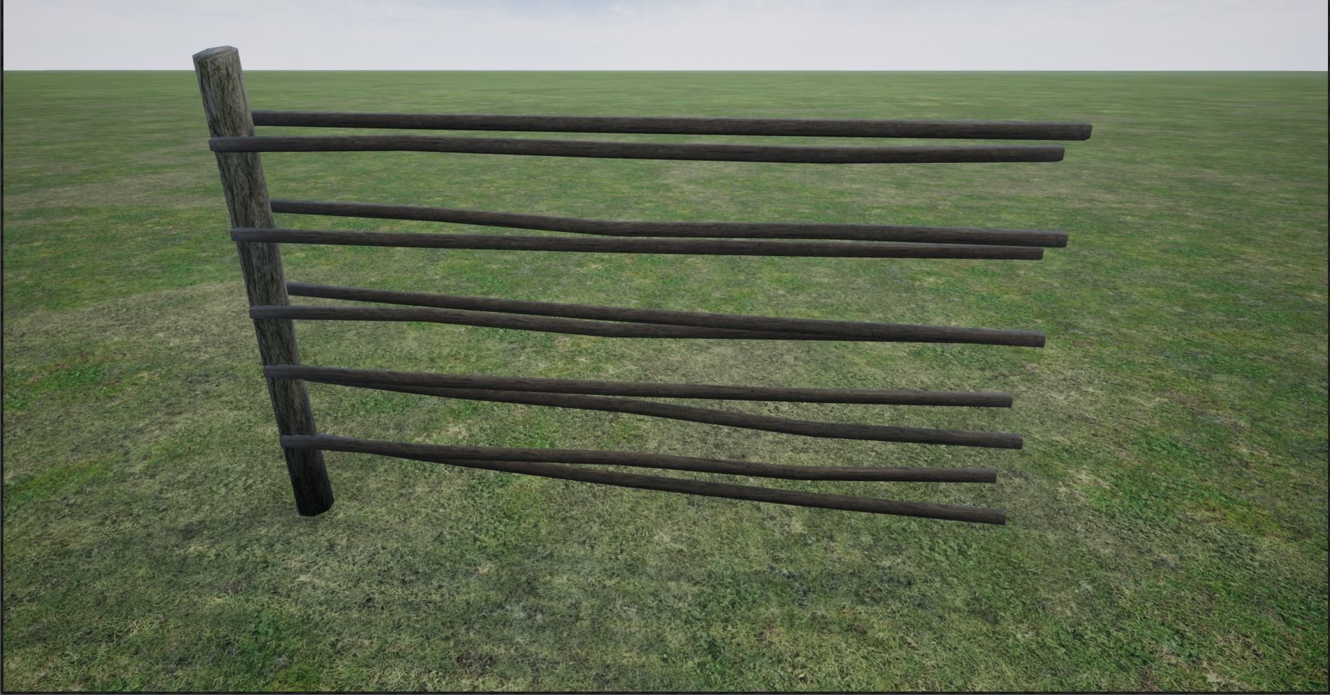 Lowpoly Modular Stick Fences Low-poly 3D model_17