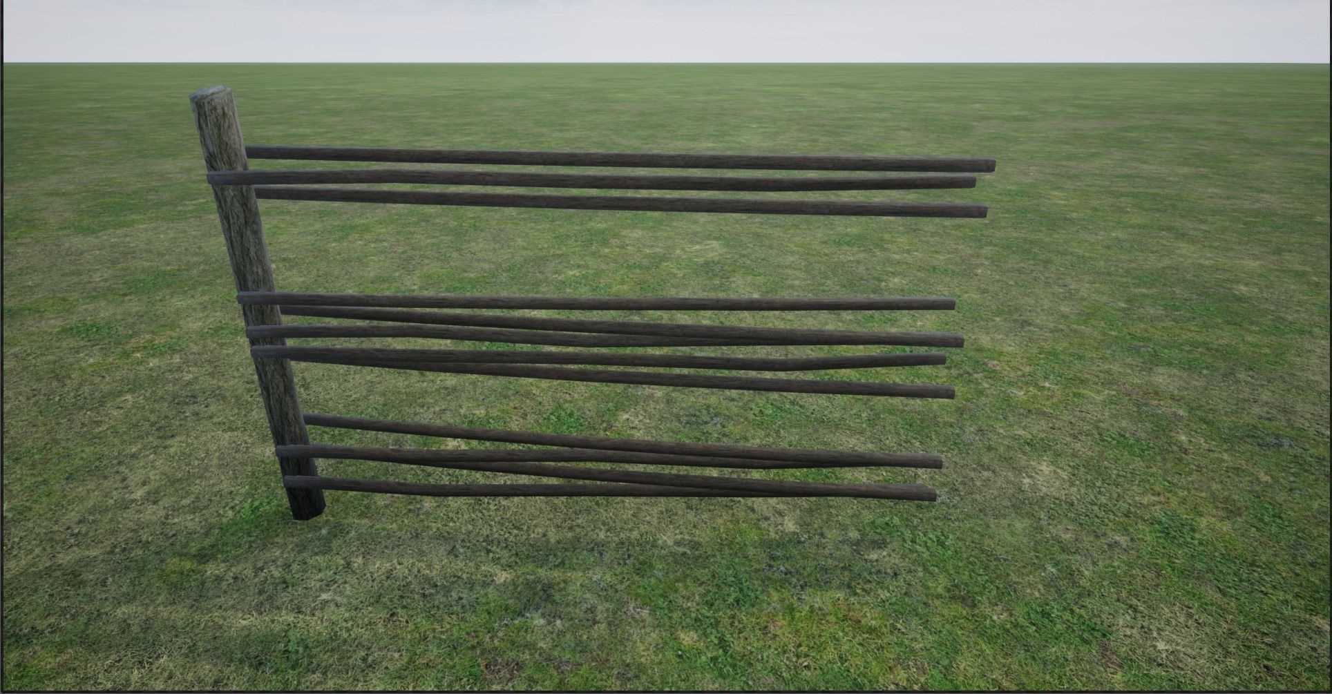 Lowpoly Modular Stick Fences Low-poly 3D model_12