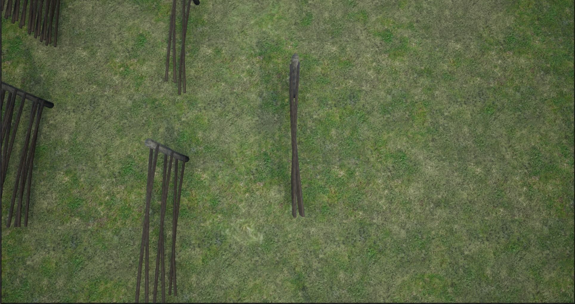 Lowpoly Modular Stick Fences Low-poly 3D model_9