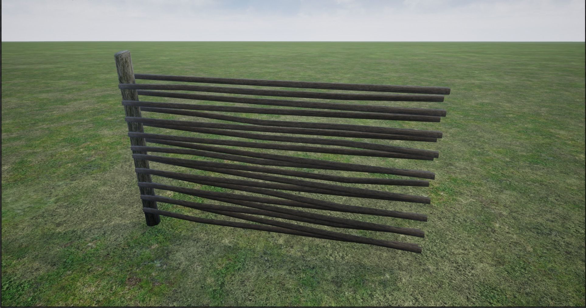 Lowpoly Modular Stick Fences Low-poly 3D model_11