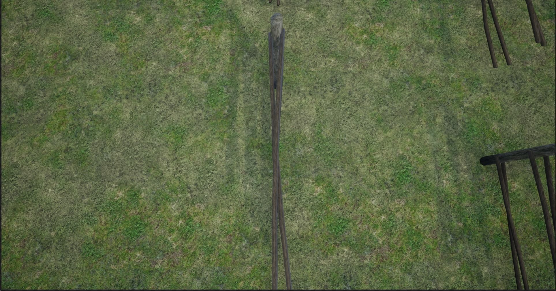 Lowpoly Modular Stick Fences Low-poly 3D model_6