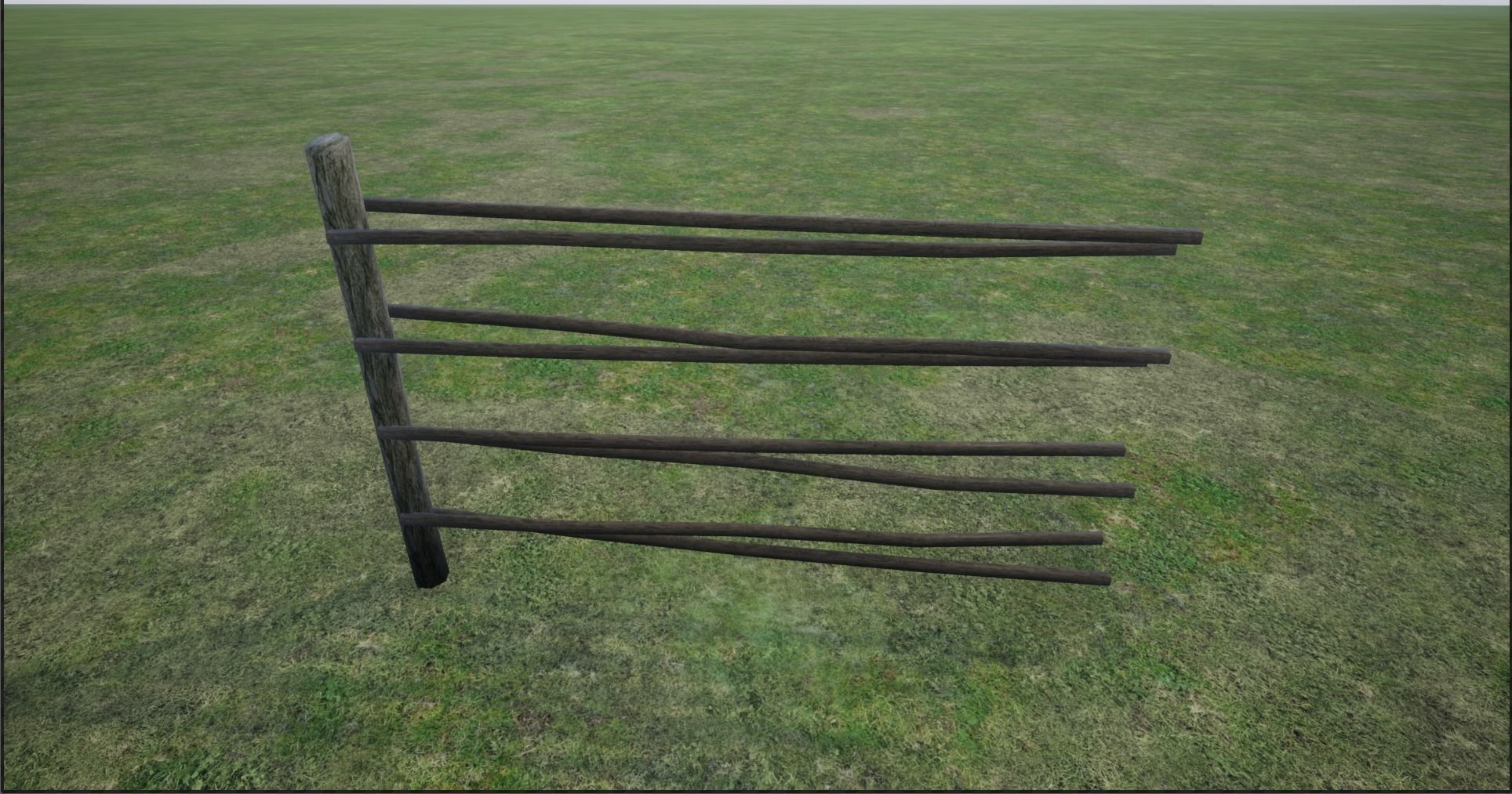 Lowpoly Modular Stick Fences Low-poly 3D model_16