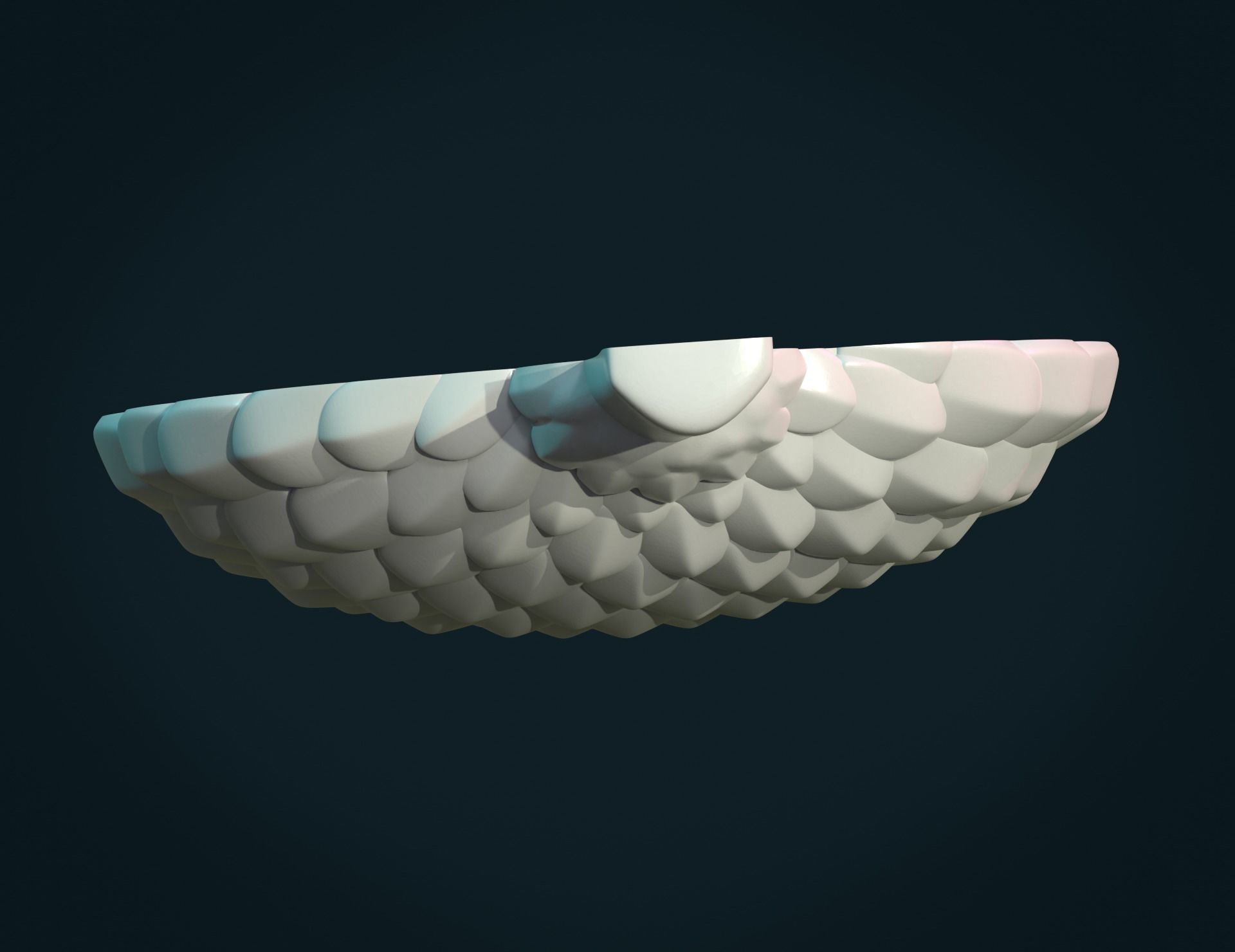 Acorn Bas-Relief 3D print model_9