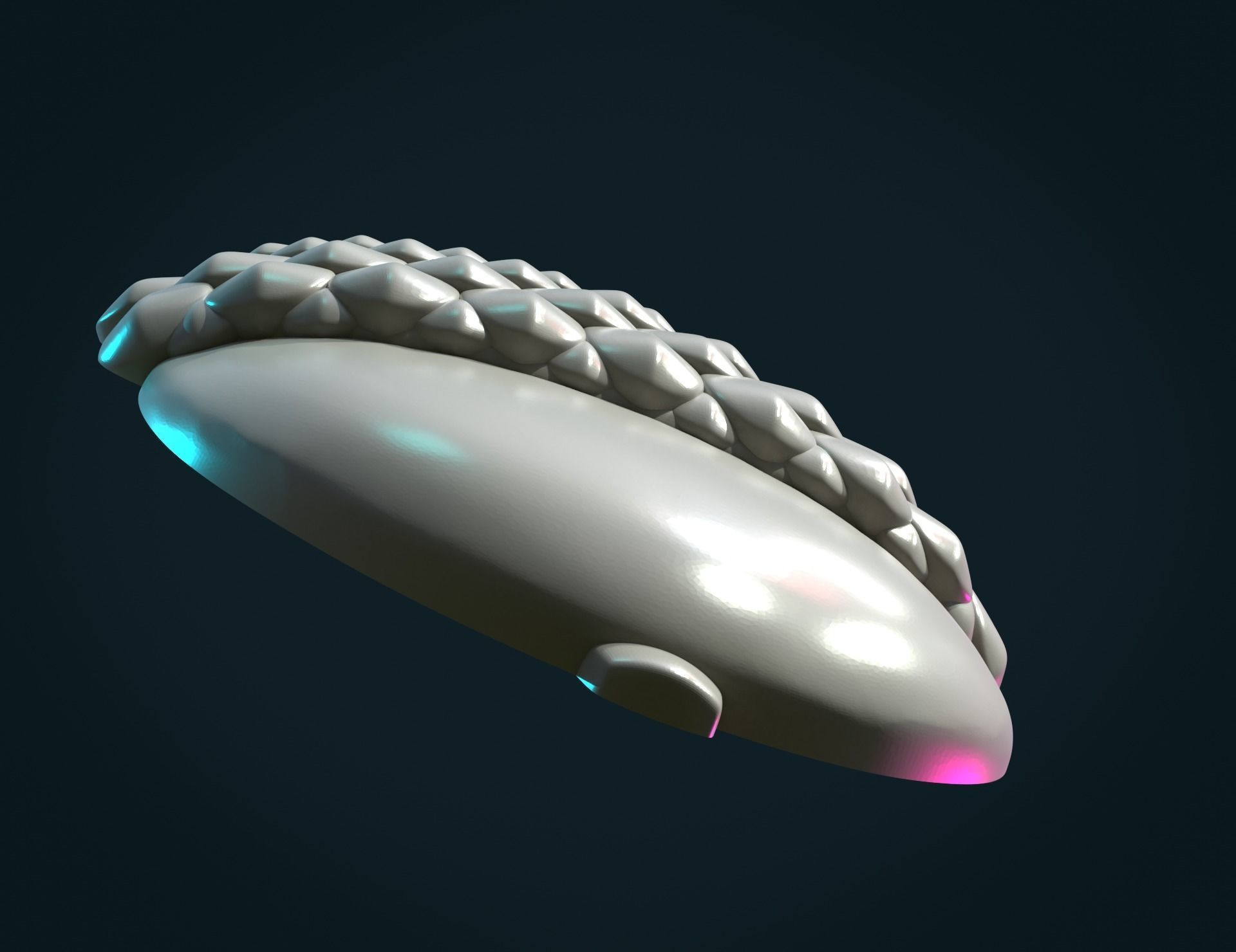 Acorn Bas-Relief 3D print model_10