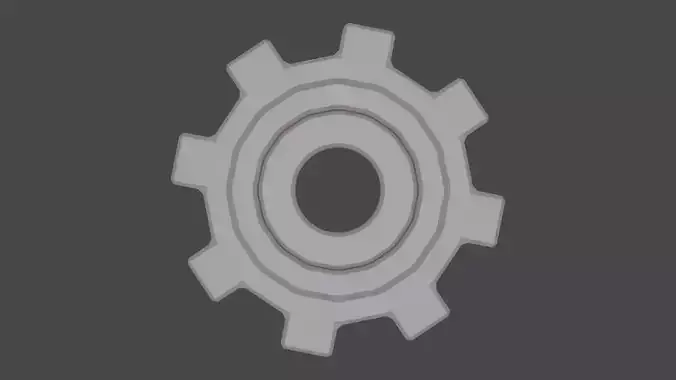 Low Poly Gear cog wheel icon