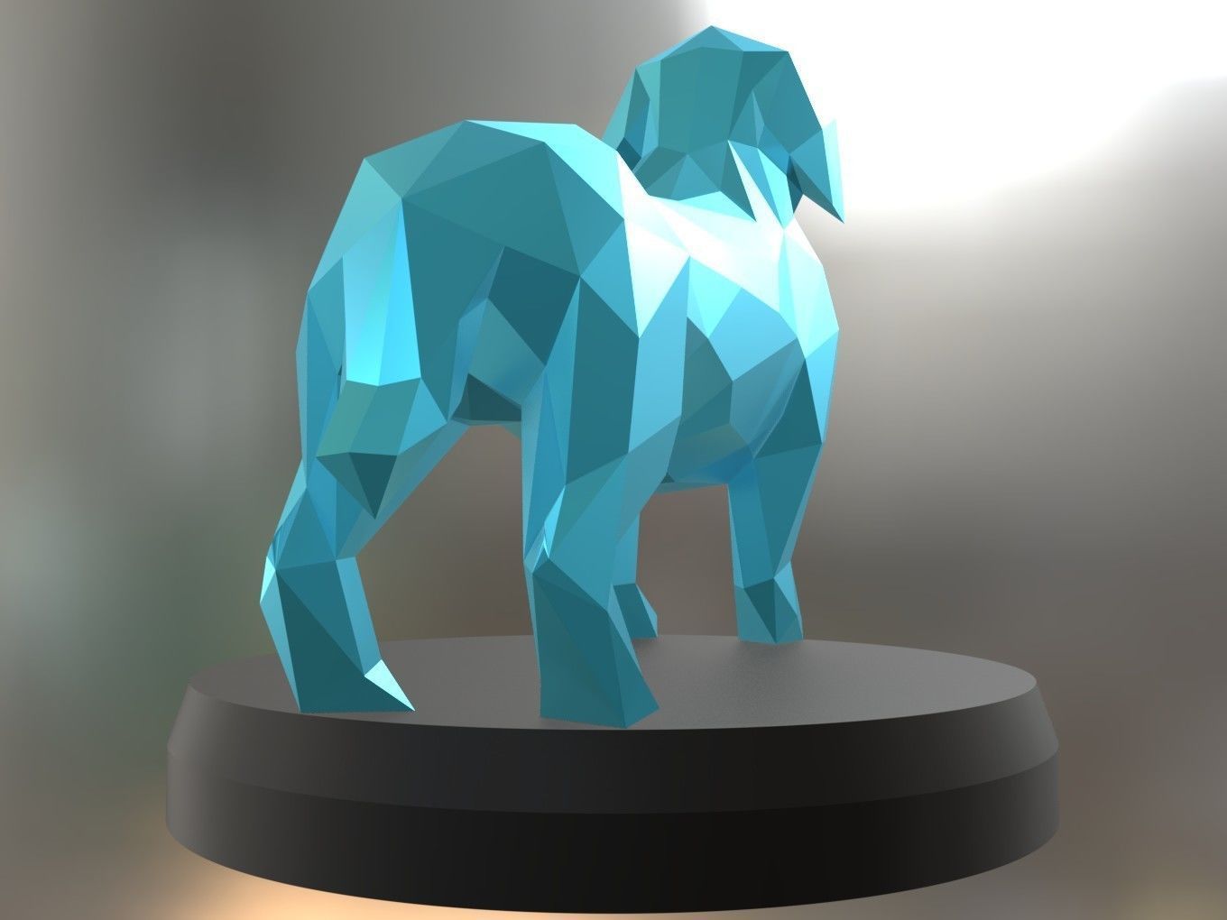 Poly Dachshund Dog 3D print model_4