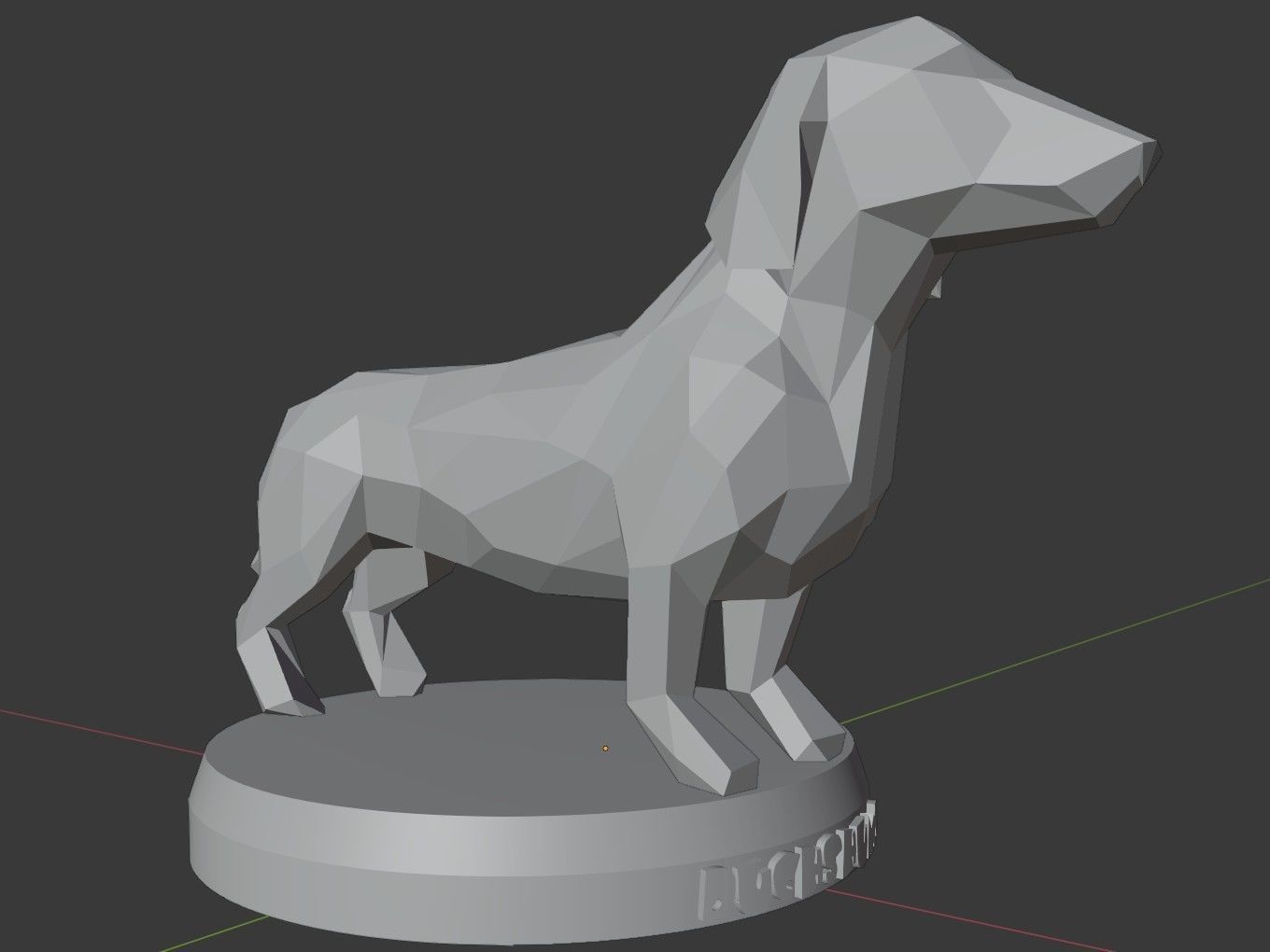 Poly Dachshund Dog 3D print model_9