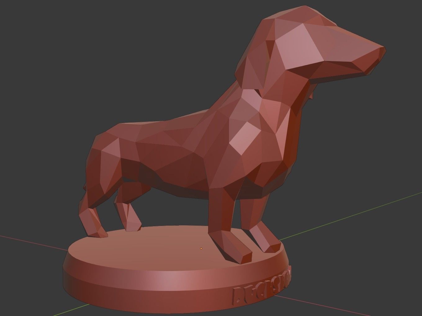 Poly Dachshund Dog 3D print model_10
