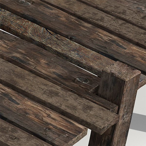 Old wooden pier 3D model_4