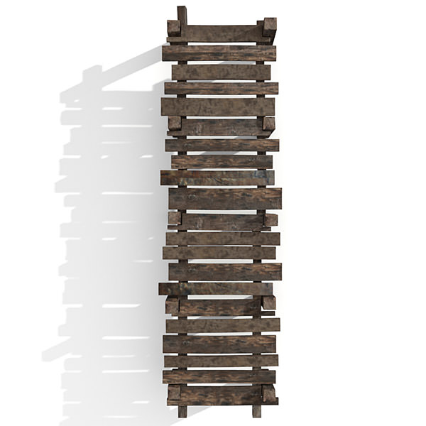 Old wooden pier 3D model_2