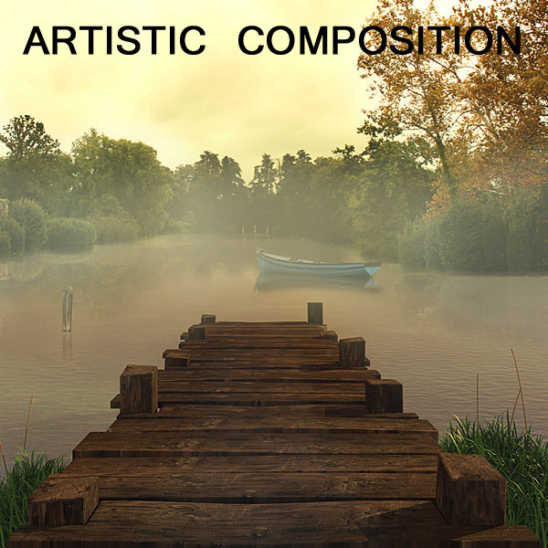 Old wooden pier 3D model_6