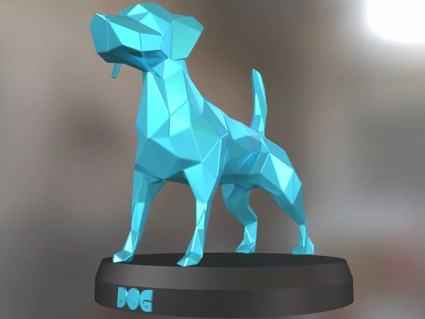 Polygon Dog 3D print model_0