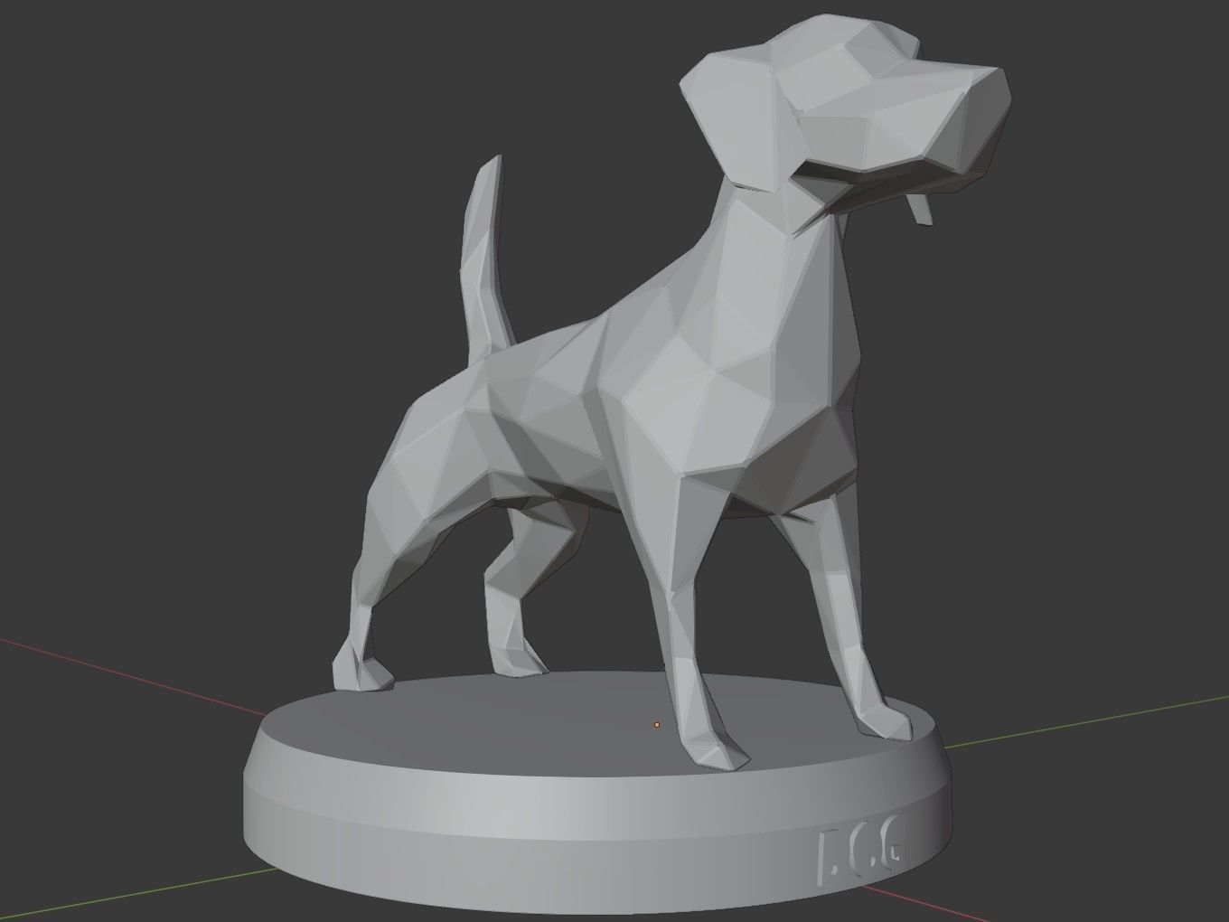 Polygon Dog 3D print model_9