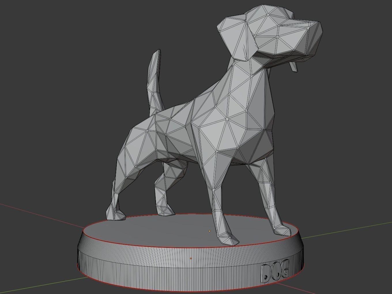 Polygon Dog 3D print model_8