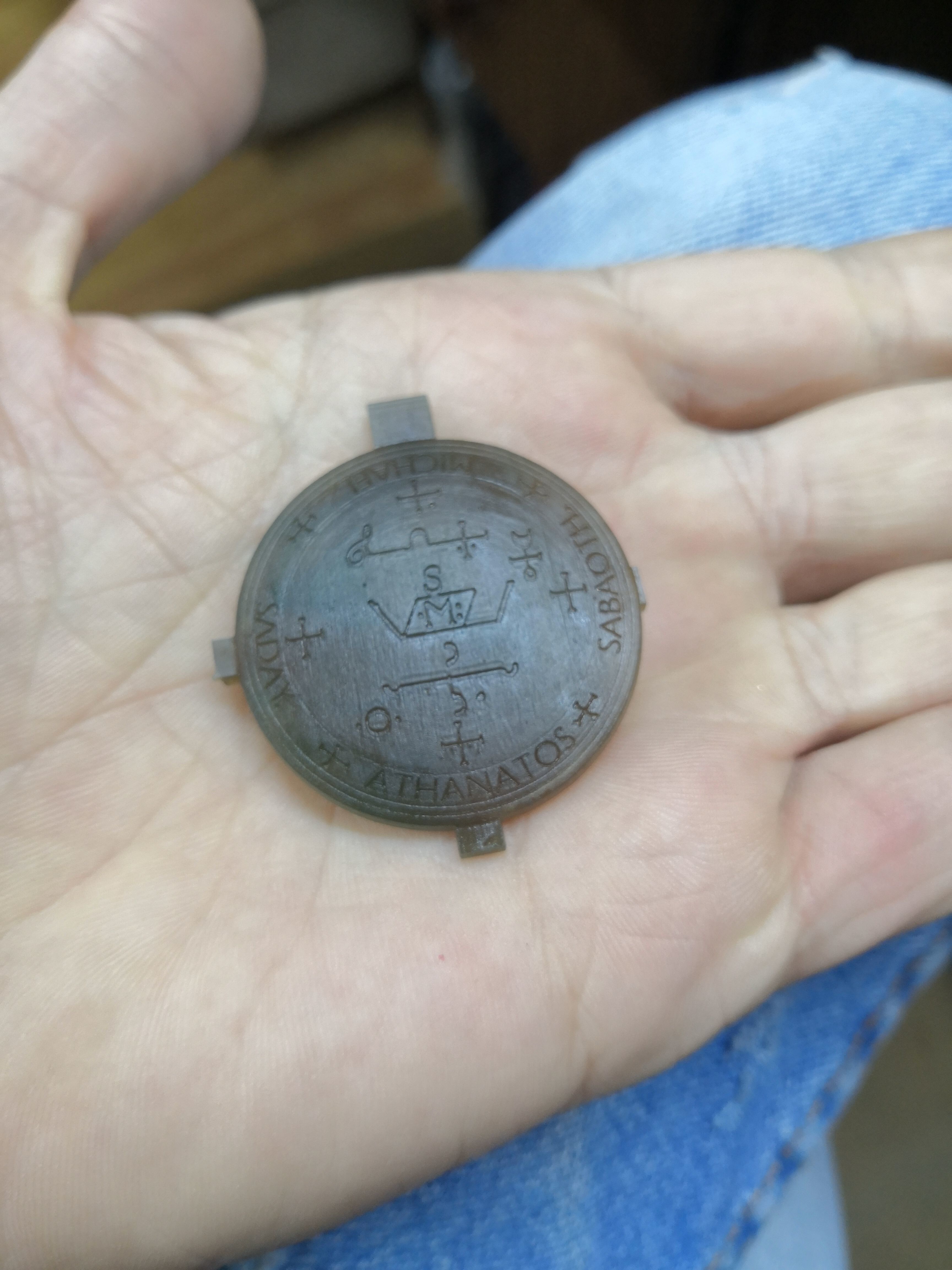 The seal sigil of the Archangel Michae pendants 3D print model_4