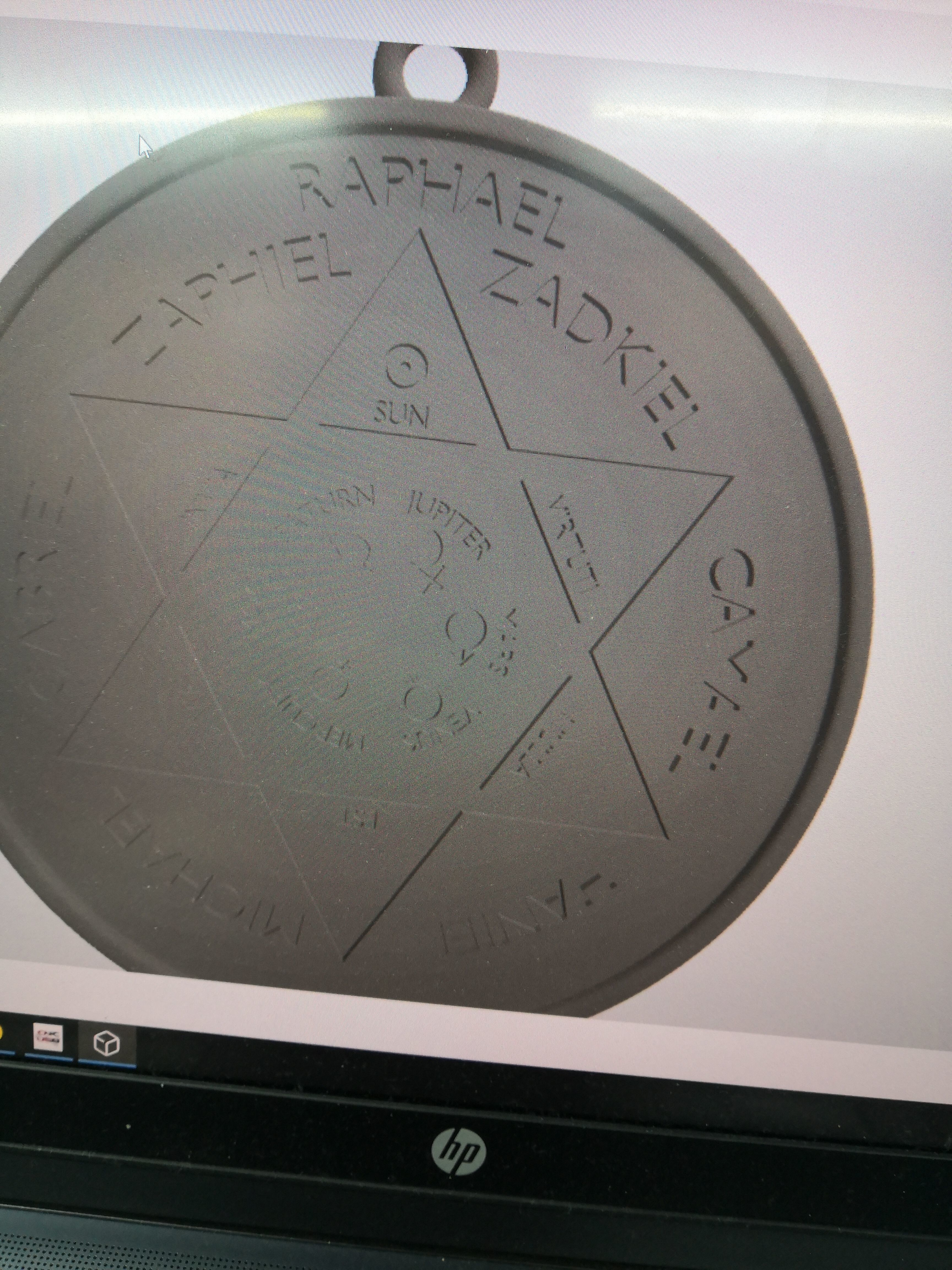 The seal sigil of the Archangel Michae pendants 3D print model_11