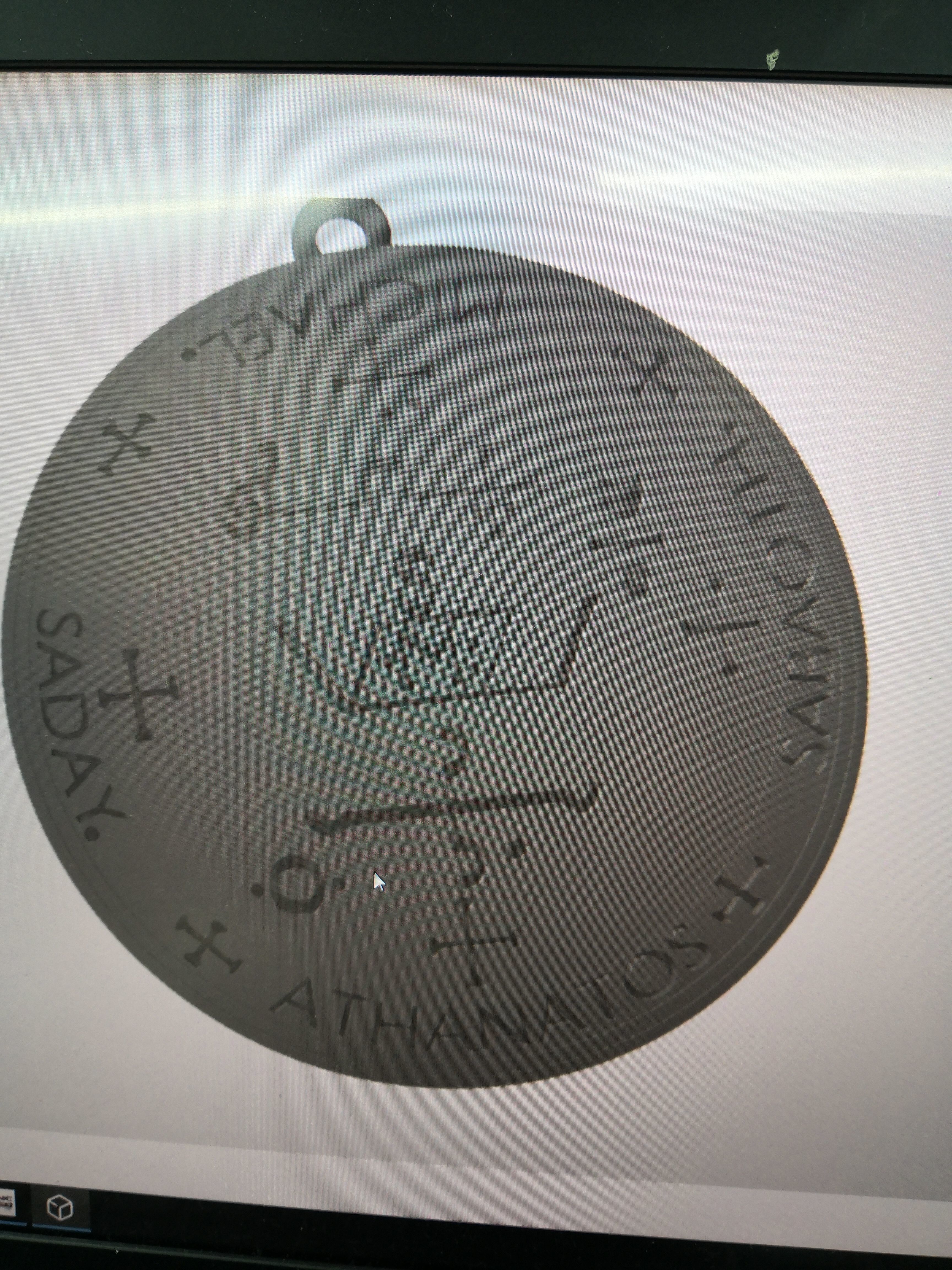 The seal sigil of the Archangel Michae pendants 3D print model_10