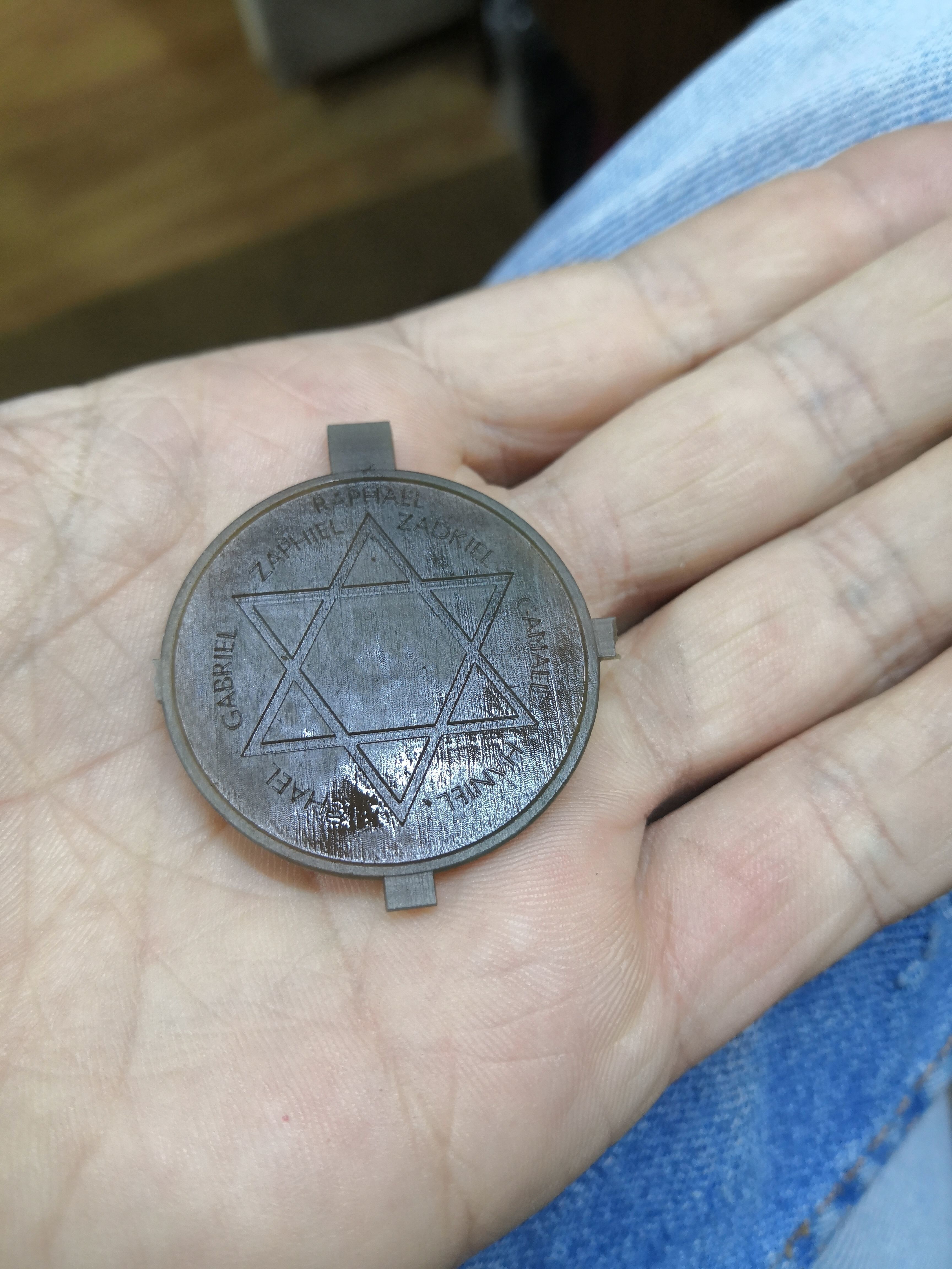 The seal sigil of the Archangel Michae pendants 3D print model_5