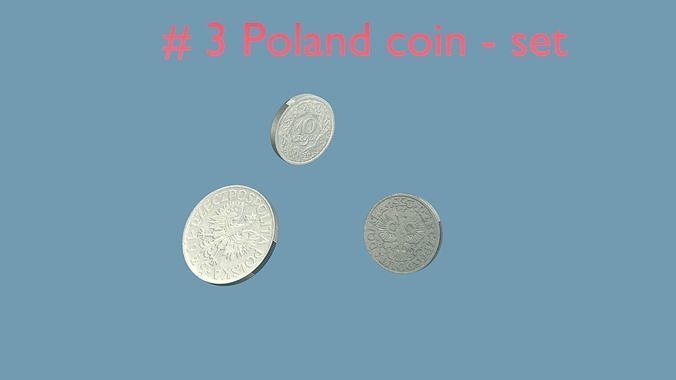 Poland - coin - set - 3 3D model