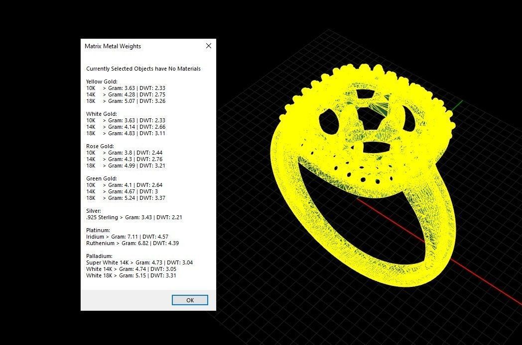 Women ring with gems 3dm stl 3D print model_7