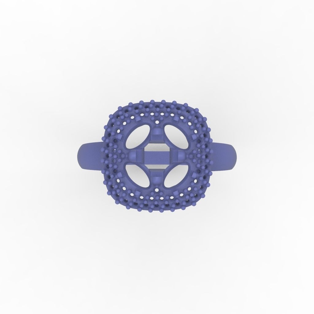 Women ring with gems 3dm stl 3D print model_13