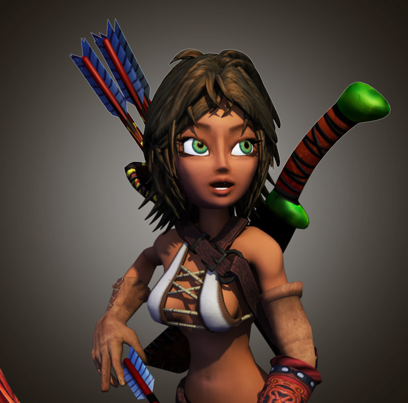 Rhue the hunter 3D model_1