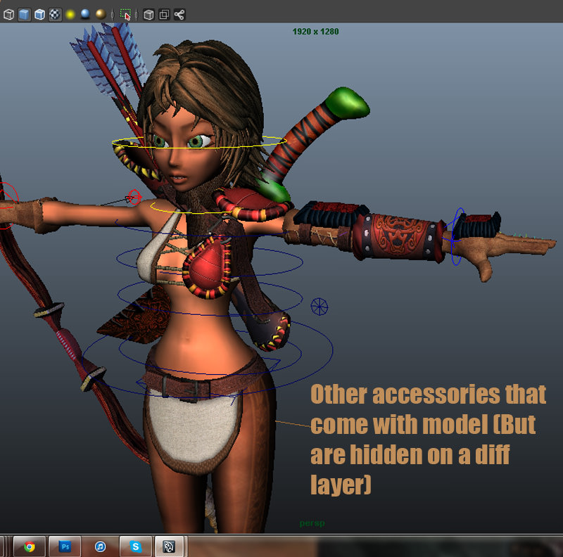 Rhue the hunter 3D model_2