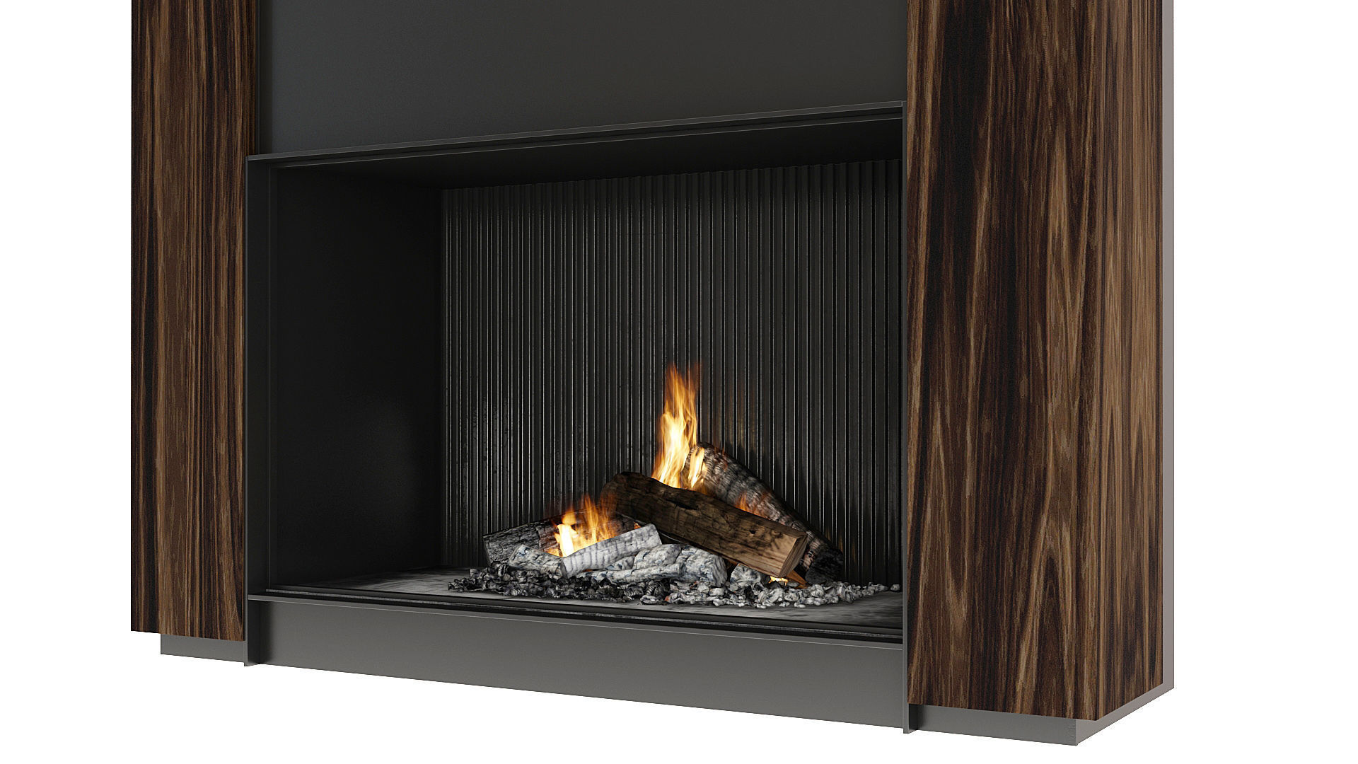 Fireplace bathroom cabinet with drawers 3D model_4