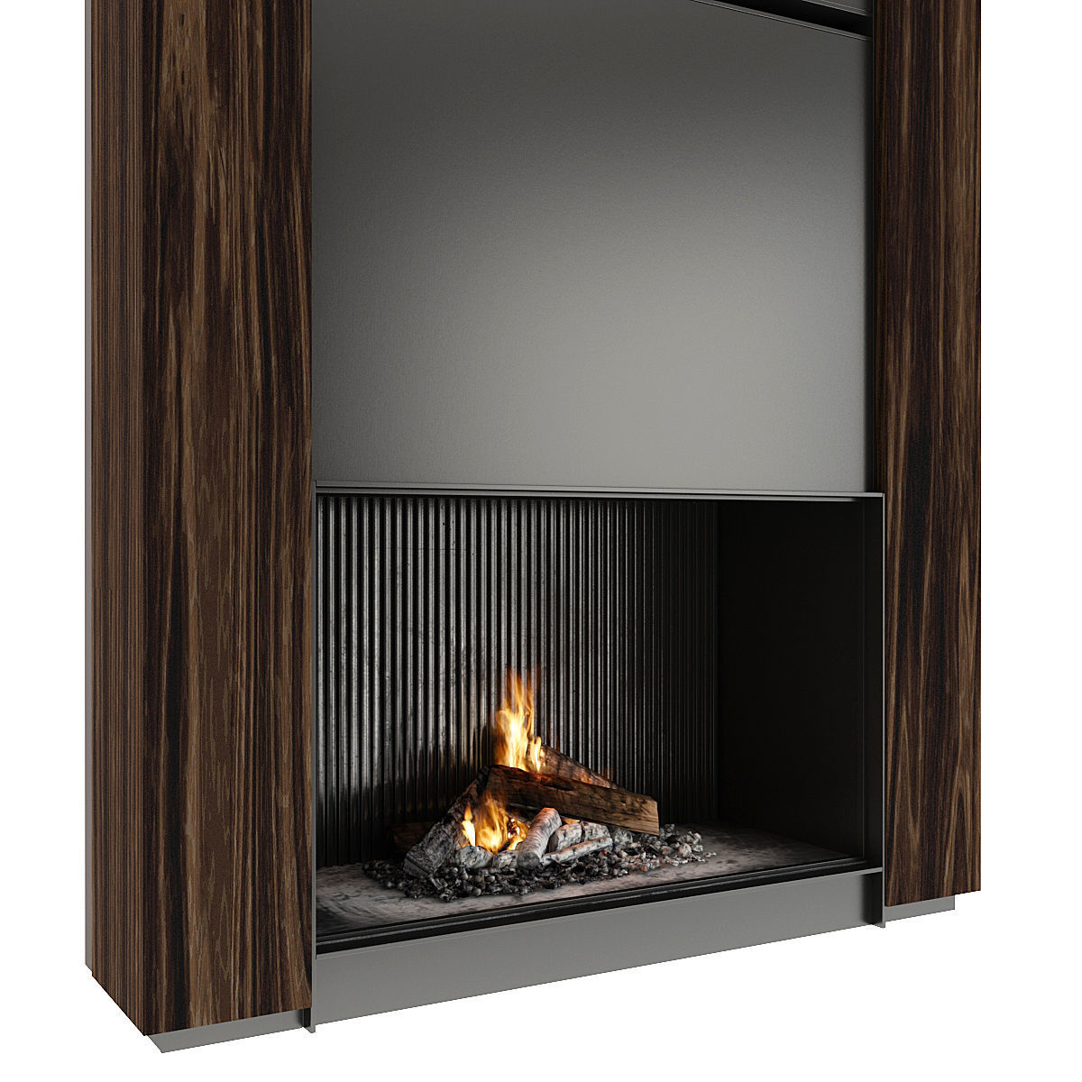 Fireplace bathroom cabinet with drawers 3D model_8