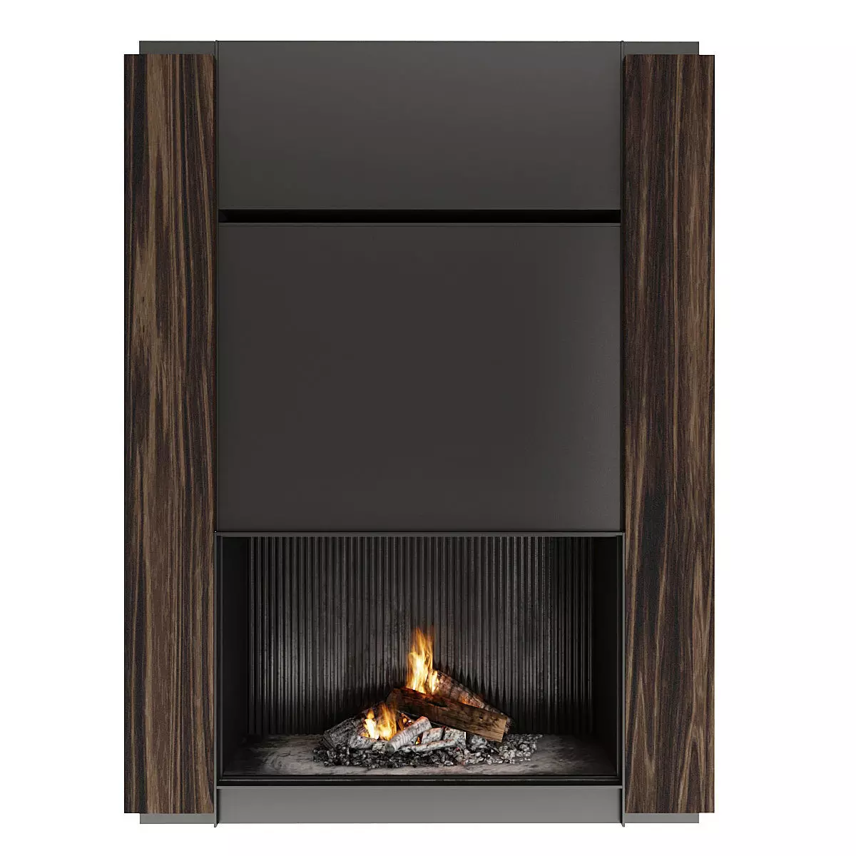 Fireplace bathroom cabinet with drawers 3D model_0