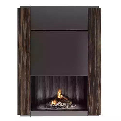 Fireplace bathroom cabinet with drawers 3D model