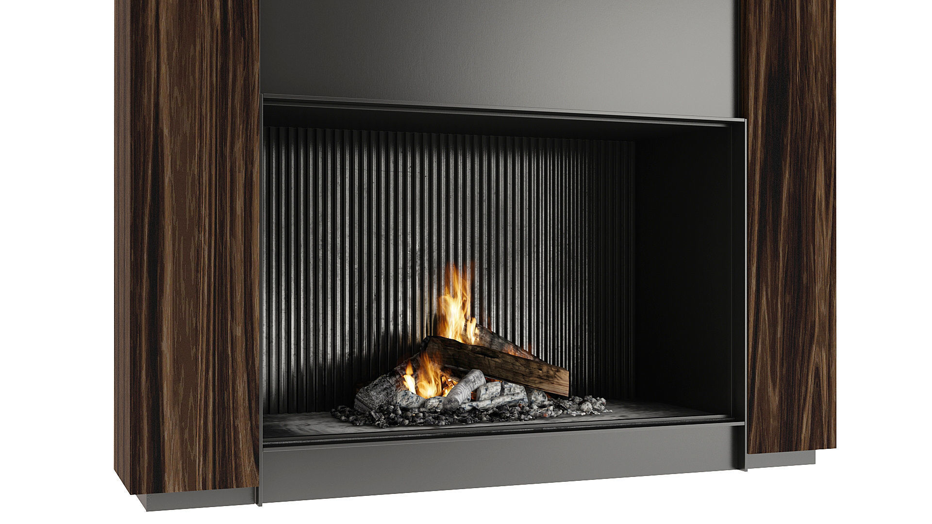 Fireplace bathroom cabinet with drawers 3D model_3