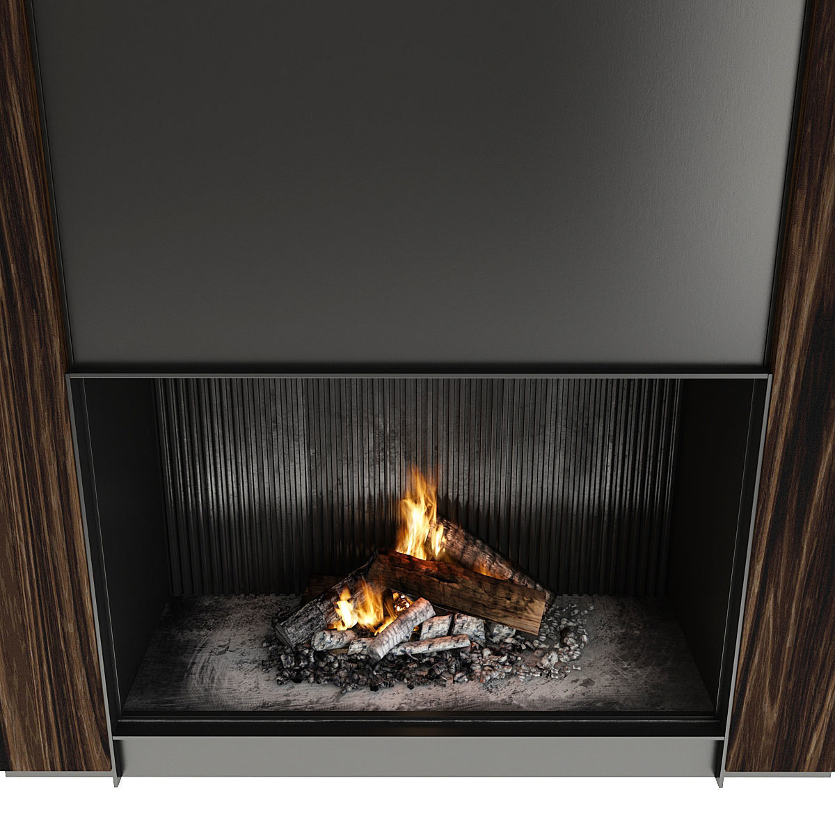 Fireplace bathroom cabinet with drawers 3D model_7