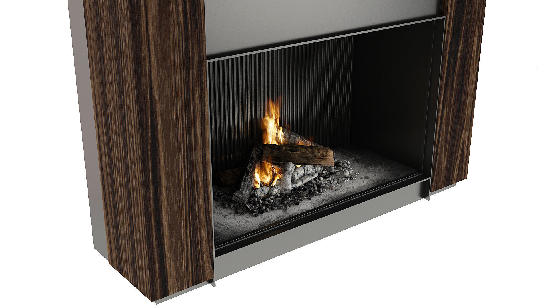 Fireplace bathroom cabinet with drawers 3D model_5