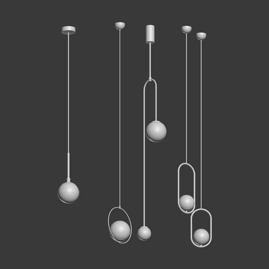 Ceiling Light Collection 2  3D model_2